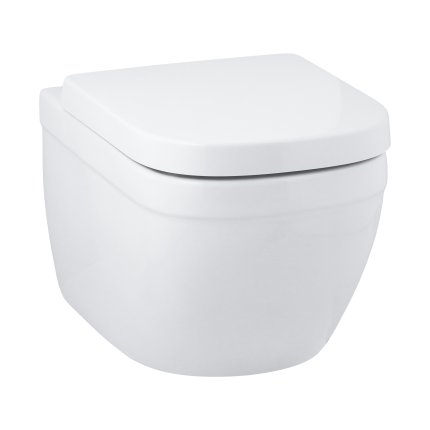 Vas wc suspendat Grohe Euro Ceramic Rimless 37.5x54cm, PureGuard, fixare ascunsa, alb