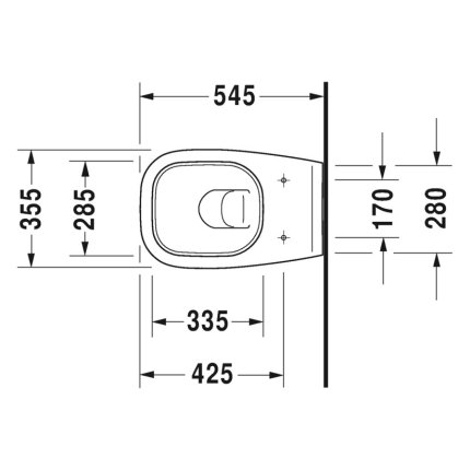 Set vas WC suspendat Duravit D-Code 54.5x35.5cm si capac clasic