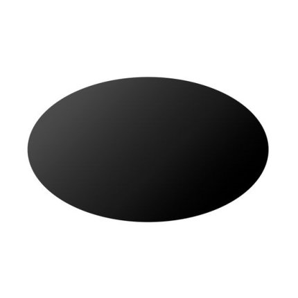 Masa ovala Kartell Glossy design Antonio Citterio & Oliver Low, 120x194cm, negru