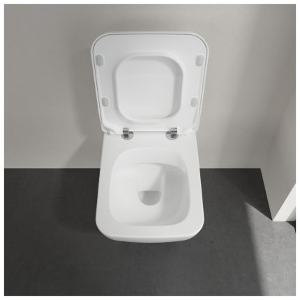 Set vas WC suspendat Villeroy & Boch Venticello DirectFlush cu capac slim inchidere lenta