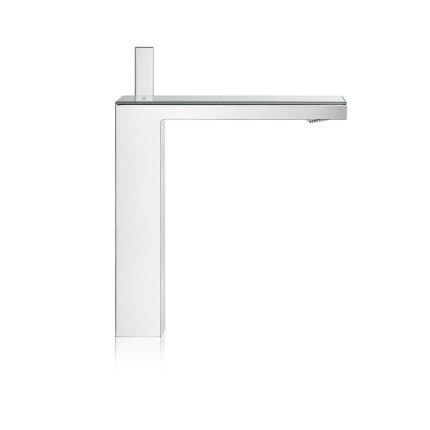 Baterie lavoar Hansgrohe Axor MyEdition 230, ventil push-open, crom/sticla neagra