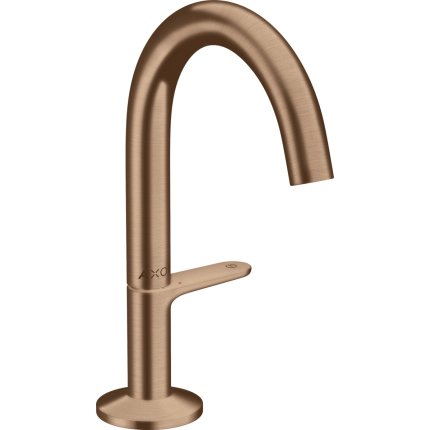 Baterie lavoar Hansgrohe Axor ONE Select 140, ventil push-open, red gold periat