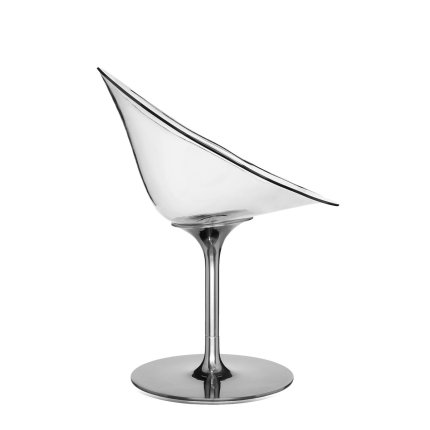 Scaun rotativ Kartell Ero/S/ design Philippe Stark, transparent