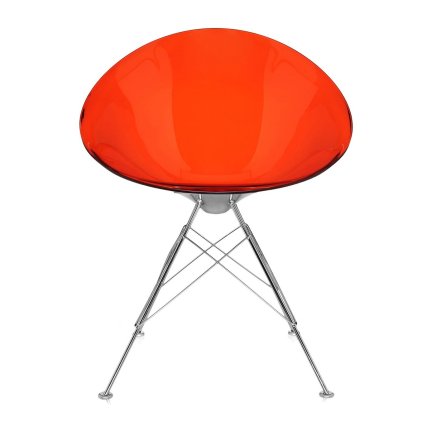 Scaun Kartell Ero/S/ design Philippe Stark, portocaliu transparent