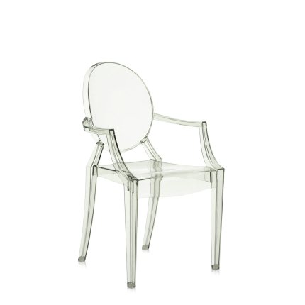 Set 2 scaune Kartell Louis Ghost design Philippe Starck, verde transparent