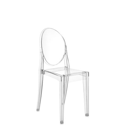 Set 2 scaune Kartell Victoria Ghost design Philippe Starck, transparent