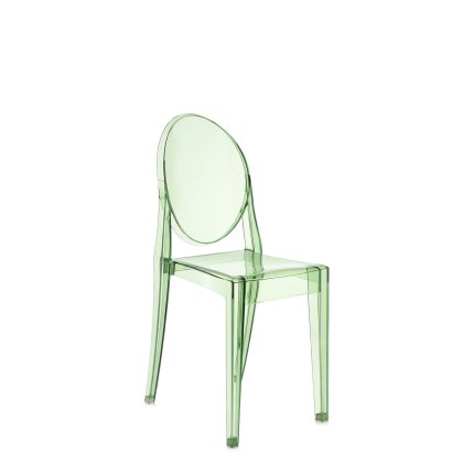 Set 2 scaune Kartell Victoria Ghost design Philippe Starck, verde transparent