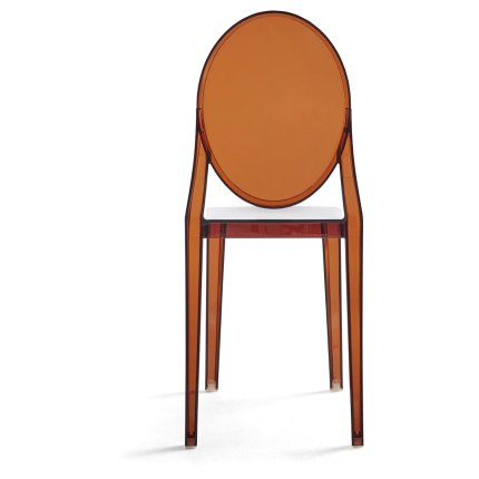 Set 2 scaune Kartell Victoria Ghost design Philippe Starck, maro transparent