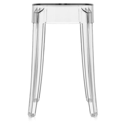 Set 2 scaune Kartell Charles Ghost design Philippe Starck, h45cm, transparent