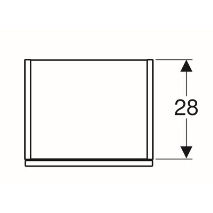 Dulap suspendat Geberit Smyle Square, o usa cu inchidere lenta, 36x30x118cm, gri nisip lucios