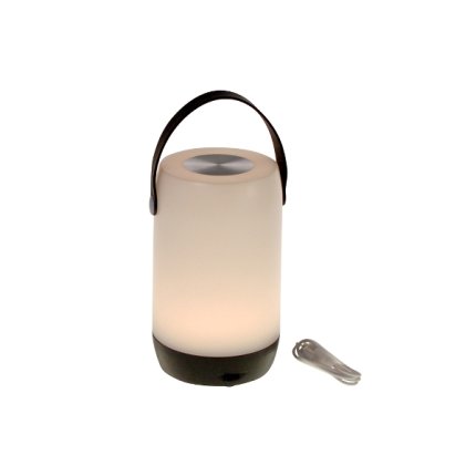 Lampa de exterior Deko Senso 11.5x19cm, IP44, touch, USB, alb-negru