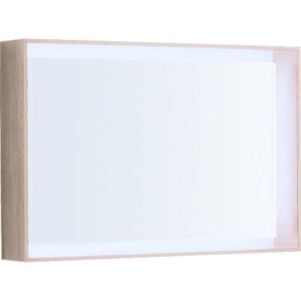 Oglinda cu iluminare Geberit Citterio 88.4x58.4cm, rama stejar bej