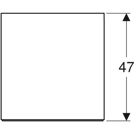 Dulap mediu suspendat Geberit ONE cu 2 sertare, 45x47x49.2cm, alb lucios