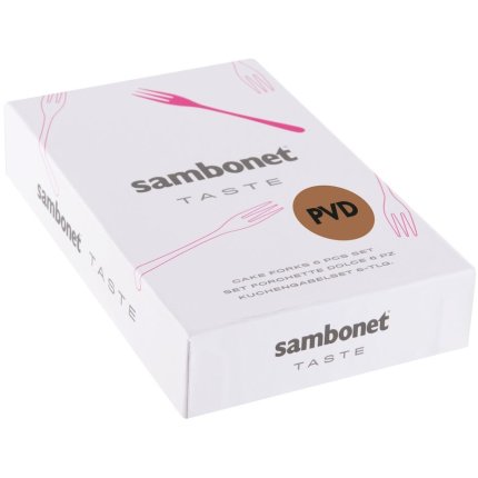 Set furculite desert Sambonet Taste Gift Pack, 6 piese, sampanie