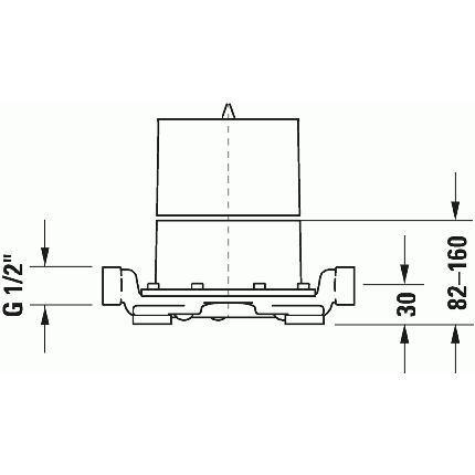 Set de baza ingropat Duravit pentru baterie cada montaj pe pardoseala