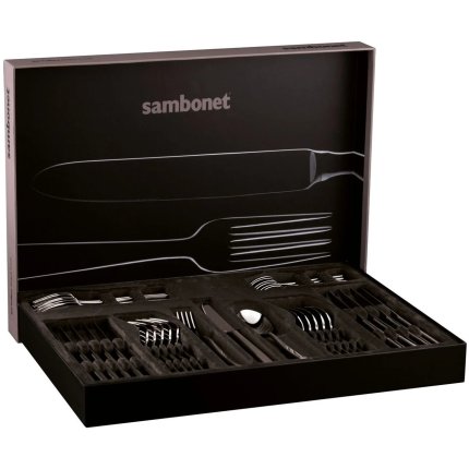 Set tacamuri Sambonet H-Art Solid Handle, 36 piese, inox placat cu argint
