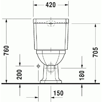 Vas WC Duravit seria 1930 35.5x66.5cm