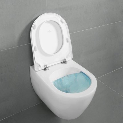 Set vas WC suspendat Villeroy & Boch Subway 2.0 DirectFlush cu capac slim cu inchidere lenta