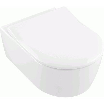 Set complet vas WC suspendat Villeroy&Boch Avento DirectFlush, capac slim cu inchidere lenta, rezervor incastrat si clapeta ViConnect