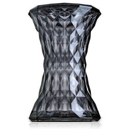 Masuta Kartell Stone design Marcel Wanders, 30cm, h45cm, fumuriu transparent