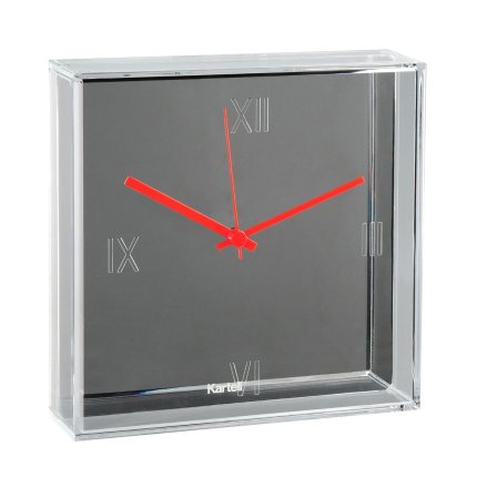 Ceas Kartell Tic&Tac design Philippe Starck & Eugeni Quitllet, 30x30cm, crom metalizat