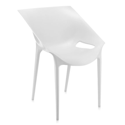 Set 2 scaune Kartell Dr. Yes design Philippe Starck & Eugeni Quitllet, alb