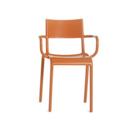 Set 2 scaune Kartell Generic A design Philippe Starck, portocaliu