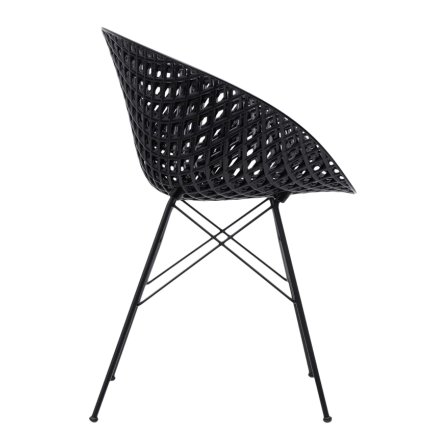 Set 2 scaune Kartell Smatrik design Tokujin Yoshioka, negru mat