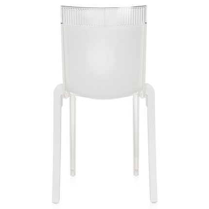 Scaun Kartell HI-CUT design Philippe Stark & Eugeni Quittlet, alb-transparent