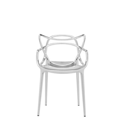Set 2 scaune Kartell Masters design Philippe Starck & Eugeni Quitllet, crom metalizat