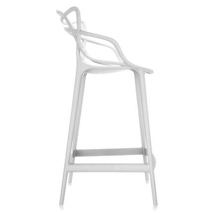 Scaun inalt Kartell Masters Stool design Philippe Starck & Eugeni Quitllet, 65cm, alb