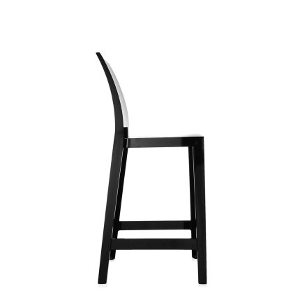 Set 2 scaune inalte Kartell One More Please design Philippe Starck, 65cm, negru