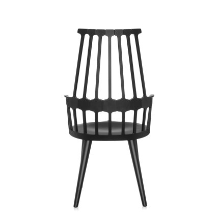 Set 2 scaune Kartell Comback, design Patricia Urquiola, negru