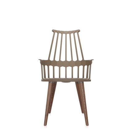 Set 2 scaune Kartell Comback, design Patricia Urquiola, bej aluna - stejar