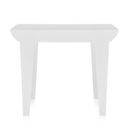 Masuta Kartell Bubble, design Philippe Starck,51.5x51.5cm, hx41.5cm, alb zinc