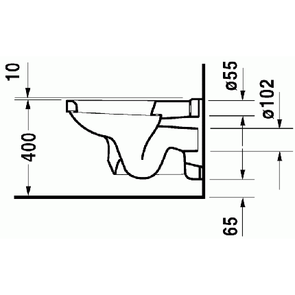 Vas WC suspendat Duravit seria 1930 35.5x58cm