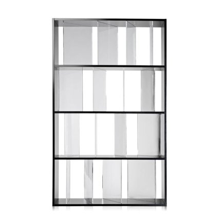 Comoda Kartell Sundial design Nendo, 100x165x37cm, negru-transparent