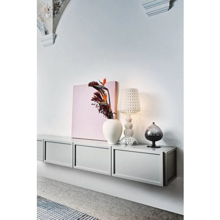 Veioza Kartell Mini Kabuki design Ferruccio Laviani, LED 8.4W, h70cm, alb opac