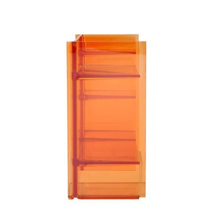 Comoda Kartell Sound-Rack design Ludovica & Roberto Palomba, 75x26x53cm, portocaliu transparent