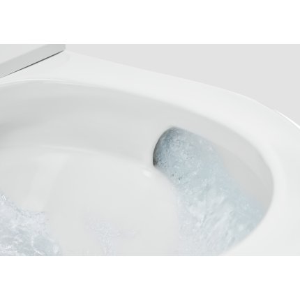Set complet vas wc suspendat Roca Inspira In-Wash In-Tank Rimless 390x585mm cu functie de bideu, rezervor integrat si capac inchidere lenta, alb