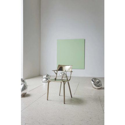 Set 2 scaune Kartell A.I. design Philippe Starck, titanium