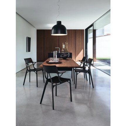 Set 2 scaune Kartell A.I. design Philippe Starck, gri metalic