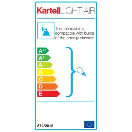 Aplica Kartell Light Air design Eugeni Quitllet, 21x14x17cm, bleu