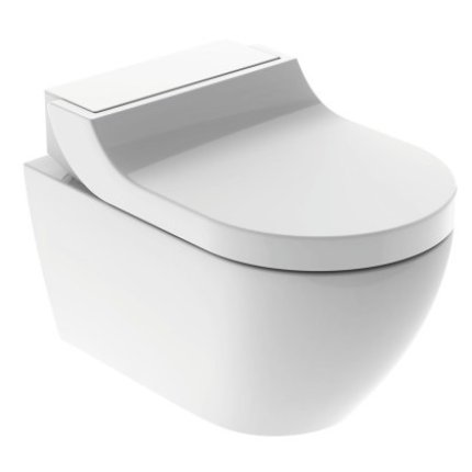 Set vas WC suspendat Geberit AquaClean Tuma Classic, capac inchidere lenta, functie bideu electric