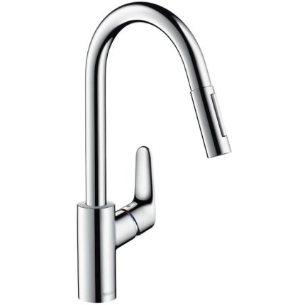 Baterie bucatarie Hansgrohe Focus 240, dus extractibil, crom