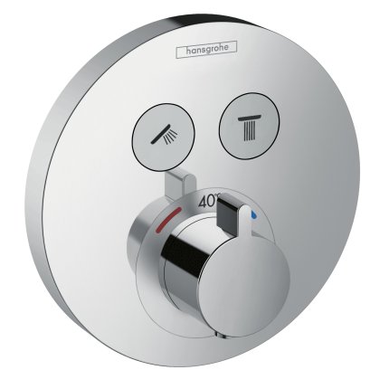 Baterie cada - dus termostatata Hansgrohe ShowerSelect S cu montaj incastrat, necesita corp ingropat