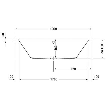 Cada baie rectangulara Duravit Vero 190x90cm, acril