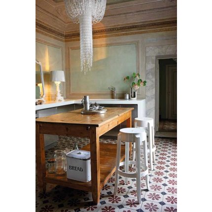 Set 2 scaune Kartell Charles Ghost design Philippe Starck, h45cm, alb lucios