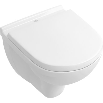 Set vas WC suspendat Villeroy & Boch O.Novo 49x36cm Directflush si capac cu Inchidere lenta