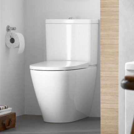 Vas wc Duravit D-Neo Rimless HygieneGlaze 37x65cm, back-to-wall, pentru rezervor asezat